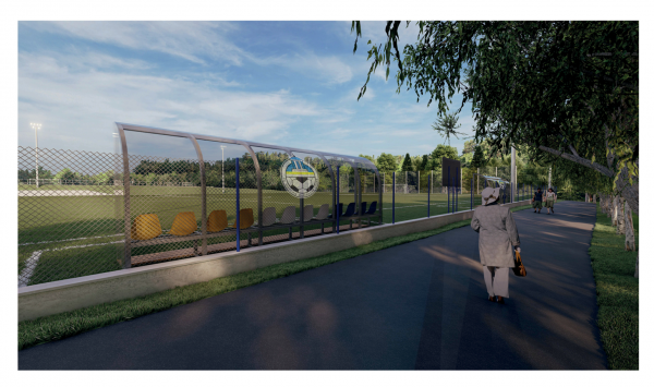 Vizualizace hřiště směrem na Fedinandku